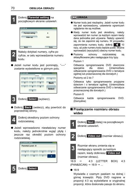 Toyota TNS410 - PZ420-E0333-PL - TNS410 - mode d'emploi