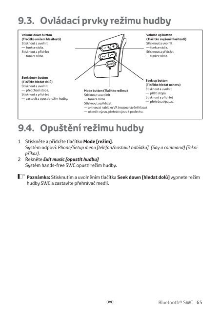 Toyota Bluetooth SWC - PZ420-T0290-EE - Bluetooth SWC (English Czech Hungarian Polish Russian) - mode d'emploi