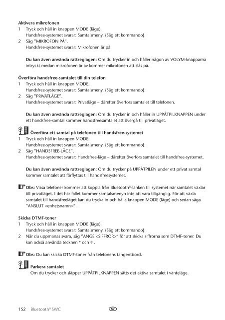 Toyota Bluetooth SWC English Danish Finnish Norwegian Swedish - PZ420-00293-NE - Bluetooth SWC English Danish Finnish Norwegian Swedish - mode d'emploi