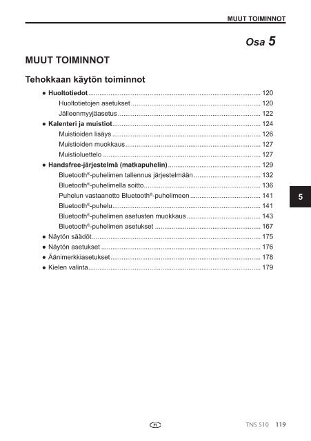 Toyota TNS510 - PZ445-00333-FI - TNS510 (Finnish) - mode d'emploi