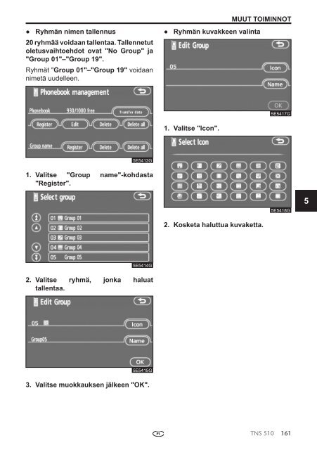 Toyota TNS510 - PZ445-00333-FI - TNS510 (Finnish) - mode d'emploi