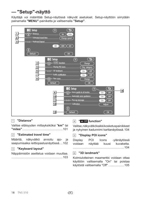 Toyota TNS510 - PZ445-00333-FI - TNS510 (Finnish) - mode d'emploi