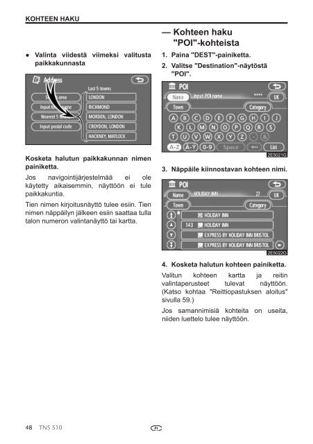 Toyota TNS510 - PZ445-00333-FI - TNS510 (Finnish) - mode d'emploi