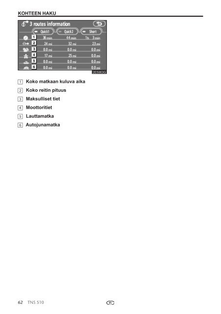 Toyota TNS510 - PZ445-00333-FI - TNS510 (Finnish) - mode d'emploi