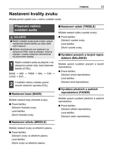 Toyota TNS410 - PZ420-E0333-CS - TNS410 - mode d'emploi