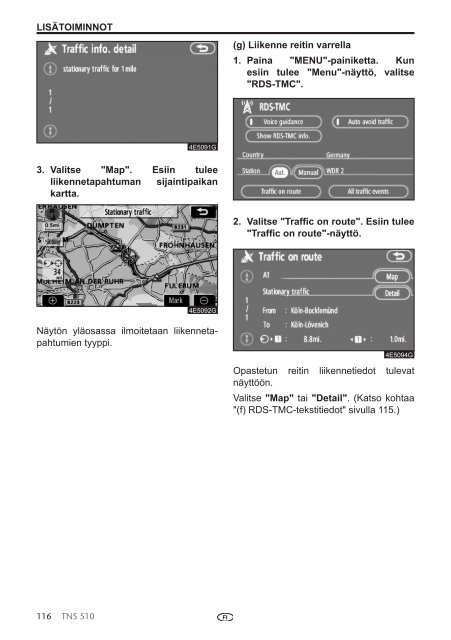 Toyota TNS510 - PZ445-00333-FI - TNS510 (Finnish) - mode d'emploi