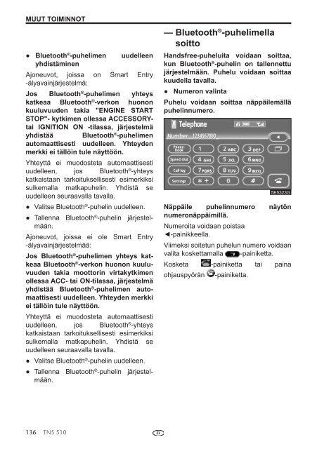 Toyota TNS510 - PZ445-00333-FI - TNS510 (Finnish) - mode d'emploi