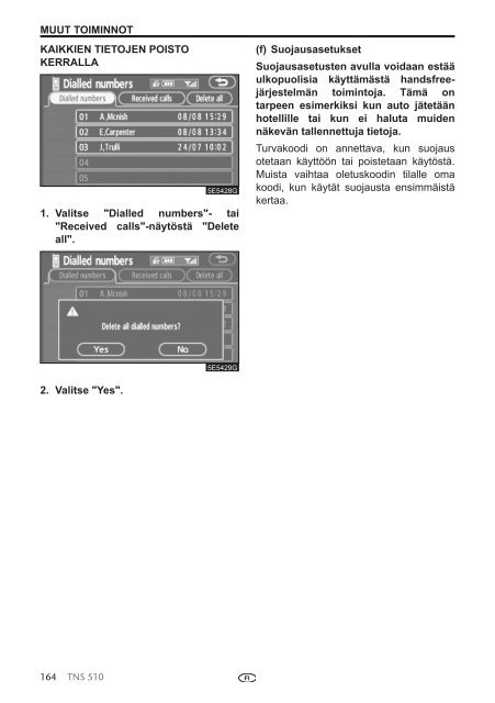 Toyota TNS510 - PZ445-00333-FI - TNS510 (Finnish) - mode d'emploi