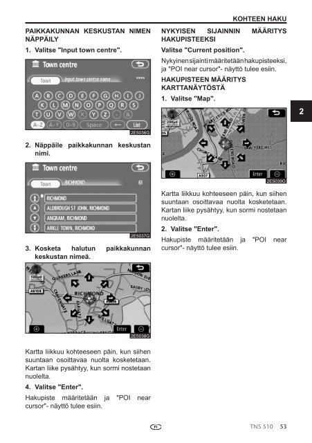 Toyota TNS510 - PZ445-00333-FI - TNS510 (Finnish) - mode d'emploi