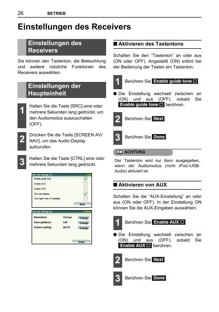 Toyota TNS410 - PZ420-E0333-DE - TNS410 - mode d'emploi