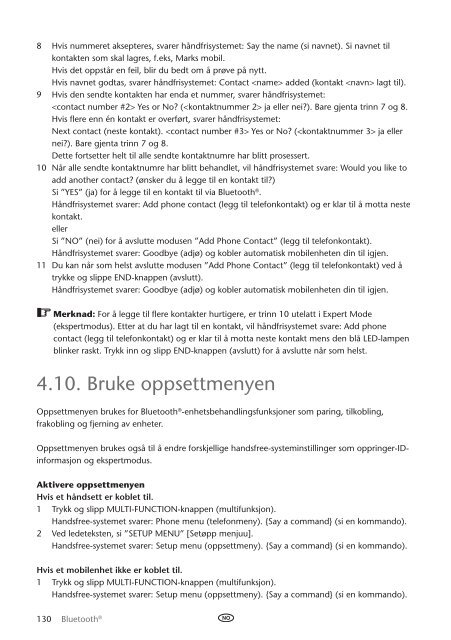 Toyota Bluetooth UIM English Danish Finnish Norwegian Swedish - PZ420-00295-NE - Bluetooth UIM English Danish Finnish Norwegian Swedish - mode d'emploi