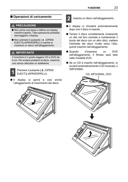 Toyota TNS410 - PZ420-E0333-IT - TNS410 - mode d'emploi