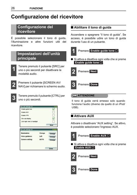 Toyota TNS410 - PZ420-E0333-IT - TNS410 - mode d'emploi