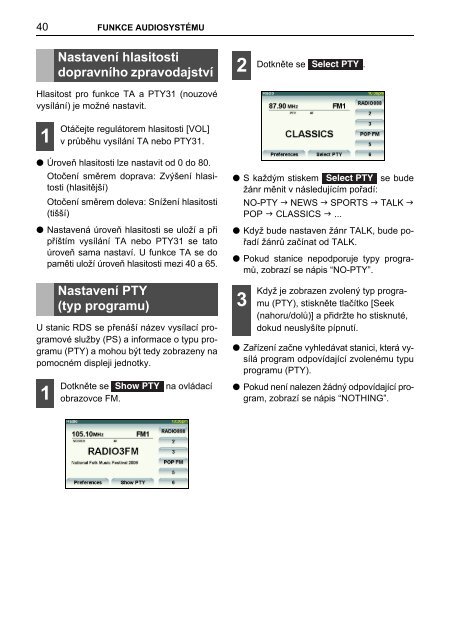 Toyota TNS410 - PZ420-E0333-CS - TNS410 - mode d'emploi