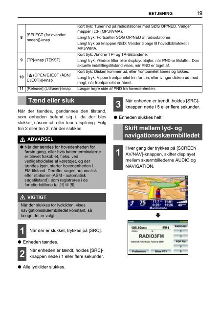 Toyota TNS410 - PZ420-E0333-DA - TNS410 - mode d'emploi