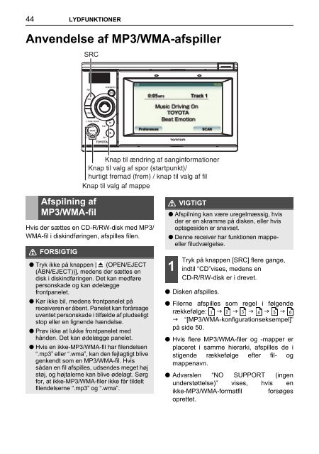 Toyota TNS410 - PZ420-E0333-DA - TNS410 - mode d'emploi