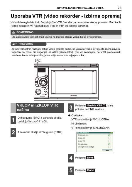 Toyota TNS410 - PZ420-E0333-SL - TNS410 - mode d'emploi