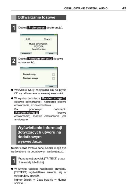 Toyota TNS410 - PZ420-E0333-PL - TNS410 - mode d'emploi