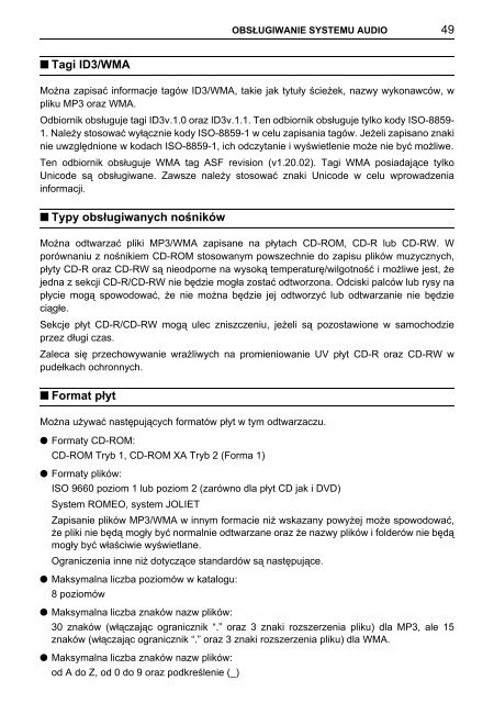 Toyota TNS410 - PZ420-E0333-PL - TNS410 - mode d'emploi