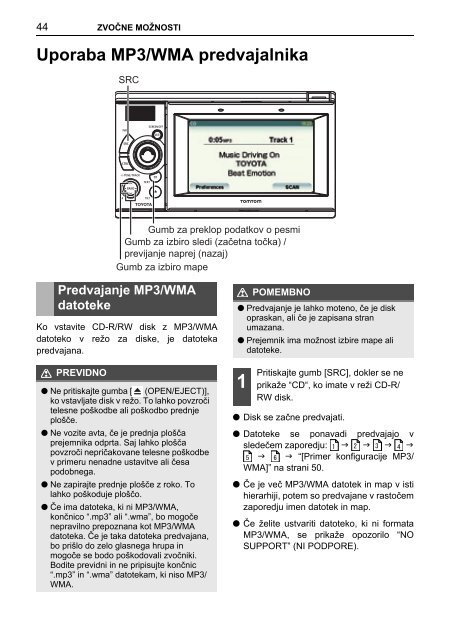 Toyota TNS410 - PZ420-E0333-SL - TNS410 - mode d'emploi