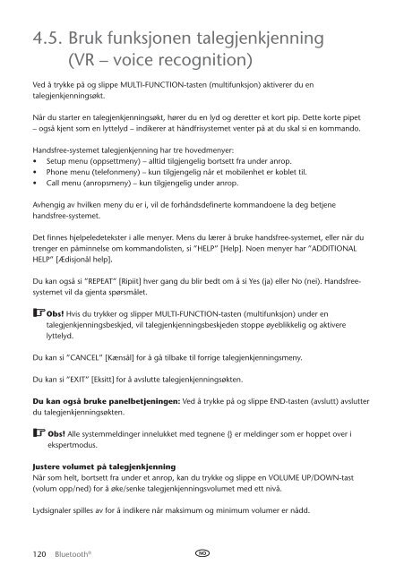 Toyota Bluetooth UIM English Danish Finnish Norwegian Swedish - PZ420-00295-NE - Bluetooth UIM English Danish Finnish Norwegian Swedish - mode d'emploi