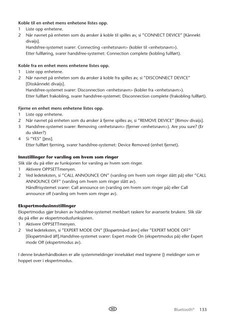 Toyota Bluetooth UIM English Danish Finnish Norwegian Swedish - PZ420-00295-NE - Bluetooth UIM English Danish Finnish Norwegian Swedish - mode d'emploi