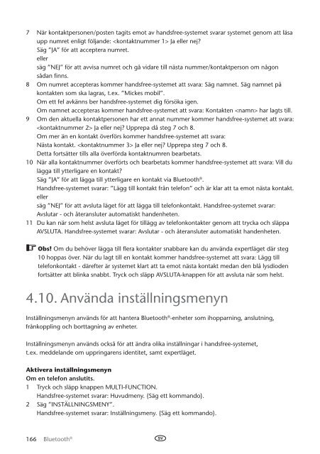 Toyota Bluetooth UIM English Danish Finnish Norwegian Swedish - PZ420-00295-NE - Bluetooth UIM English Danish Finnish Norwegian Swedish - mode d'emploi