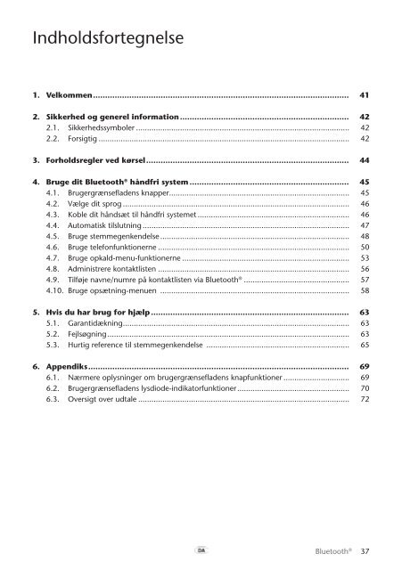 Toyota Bluetooth UIM English Danish Finnish Norwegian Swedish - PZ420-00295-NE - Bluetooth UIM English Danish Finnish Norwegian Swedish - mode d'emploi