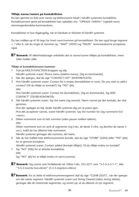 Toyota Bluetooth UIM English Danish Finnish Norwegian Swedish - PZ420-00295-NE - Bluetooth UIM English Danish Finnish Norwegian Swedish - mode d'emploi