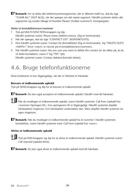 Toyota Bluetooth UIM English Danish Finnish Norwegian Swedish - PZ420-00295-NE - Bluetooth UIM English Danish Finnish Norwegian Swedish - mode d'emploi