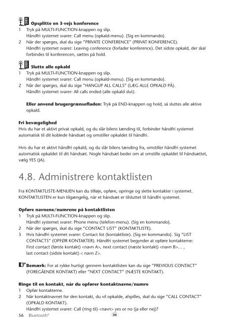 Toyota Bluetooth UIM English Danish Finnish Norwegian Swedish - PZ420-00295-NE - Bluetooth UIM English Danish Finnish Norwegian Swedish - mode d'emploi