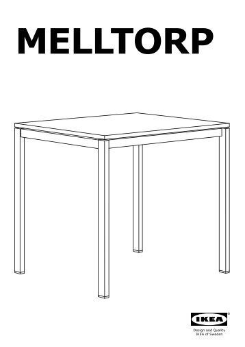Ikea MELLTORP tavolo - S39011781 - Istruzioni di montaggio
