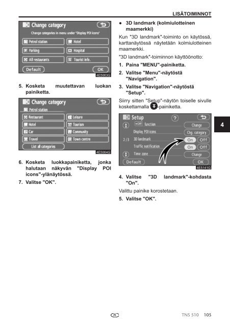 Toyota TNS510 - PZ445-00333-FI - TNS510 (Finnish) - mode d'emploi