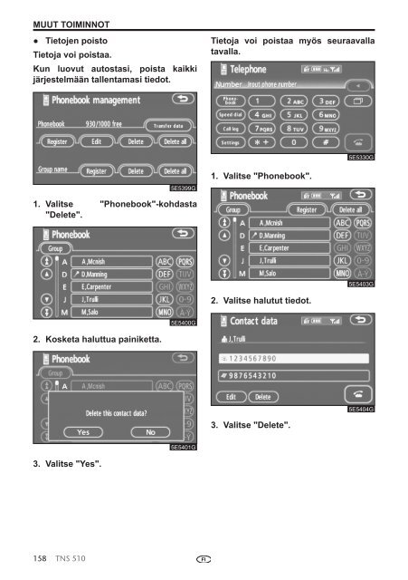 Toyota TNS510 - PZ445-00333-FI - TNS510 (Finnish) - mode d'emploi