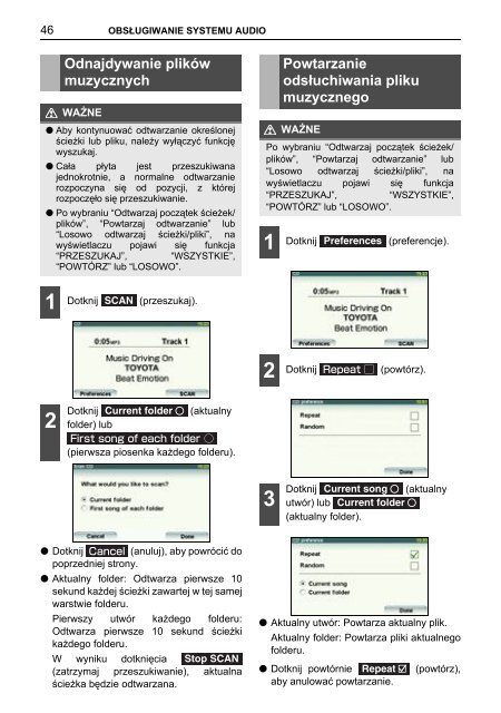 Toyota TNS410 - PZ420-E0333-PL - TNS410 - mode d'emploi