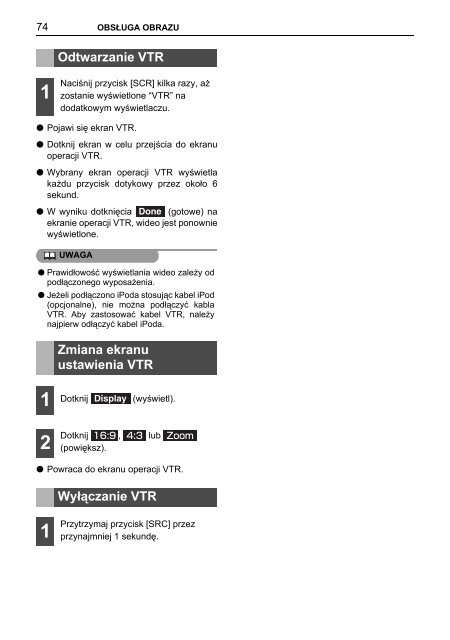 Toyota TNS410 - PZ420-E0333-PL - TNS410 - mode d'emploi