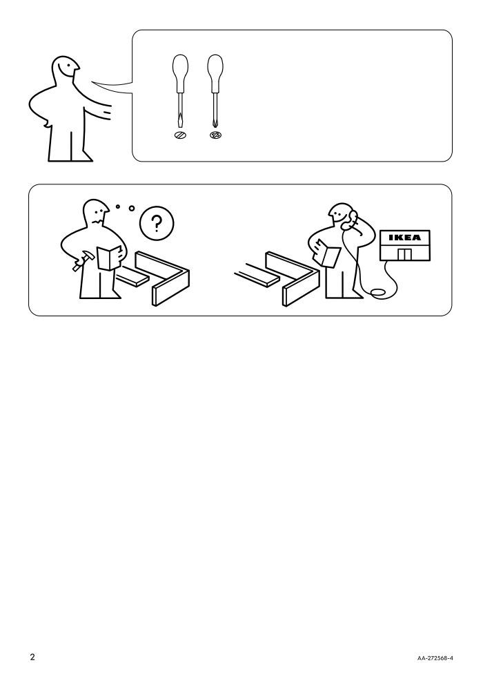 Ikea HEMNES Comodino - 50124159 - Istruzioni di montaggio
