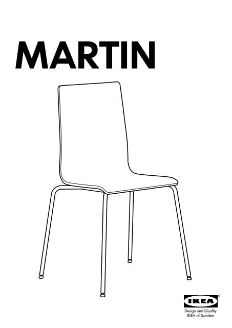 Ikea MARTIN sedia - S69903643 - Istruzioni di montaggio