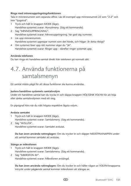 Toyota Bluetooth SWC English Danish Finnish Norwegian Swedish - PZ420-00293-NE - Bluetooth SWC English Danish Finnish Norwegian Swedish - mode d'emploi