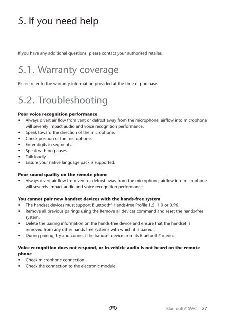 Toyota Bluetooth SWC English Danish Finnish Norwegian Swedish - PZ420-00293-NE - Bluetooth SWC English Danish Finnish Norwegian Swedish - mode d'emploi