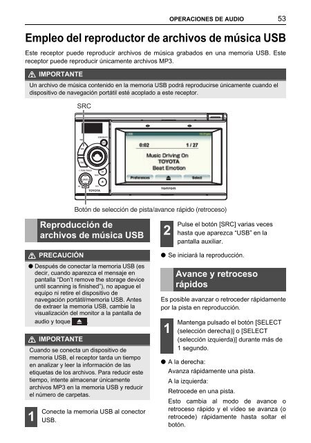 Toyota TNS410 - PZ420-E0333-ES - TNS410 - mode d'emploi