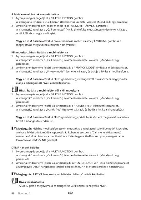 Toyota Bluetooth UIM English Czech Hungarian Polish Russian - PZ420-00295-EE - Bluetooth UIM English Czech Hungarian Polish Russian - mode d'emploi