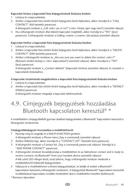 Toyota Bluetooth UIM English Czech Hungarian Polish Russian - PZ420-00295-EE - Bluetooth UIM English Czech Hungarian Polish Russian - mode d'emploi