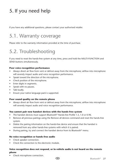 Toyota Bluetooth UIM English Czech Hungarian Polish Russian - PZ420-00292-EE - Bluetooth UIM English Czech Hungarian Polish Russian - mode d'emploi