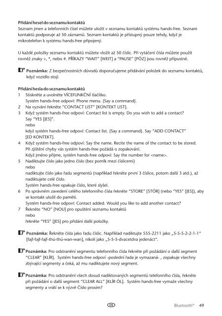 Toyota Bluetooth UIM English Czech Hungarian Polish Russian - PZ420-00292-EE - Bluetooth UIM English Czech Hungarian Polish Russian - mode d'emploi