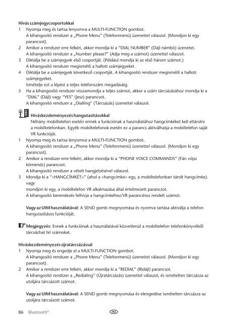 Toyota Bluetooth UIM English Czech Hungarian Polish Russian - PZ420-00292-EE - Bluetooth UIM English Czech Hungarian Polish Russian - mode d'emploi