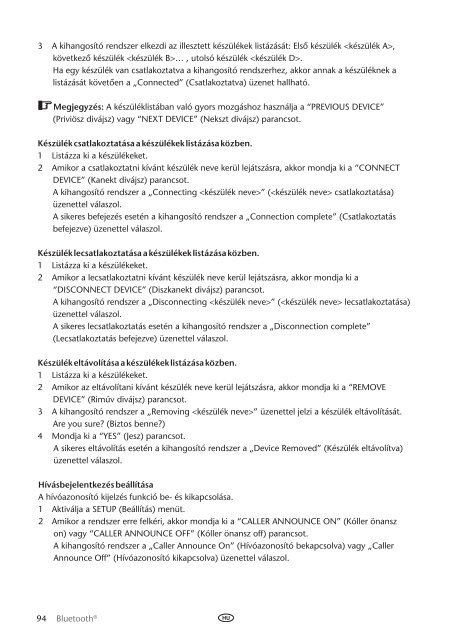 Toyota Bluetooth UIM English Czech Hungarian Polish Russian - PZ420-00292-EE - Bluetooth UIM English Czech Hungarian Polish Russian - mode d'emploi