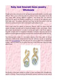 Ruby And Emerald Gems Jewelry Wholesale