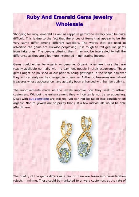 ruby wholesale