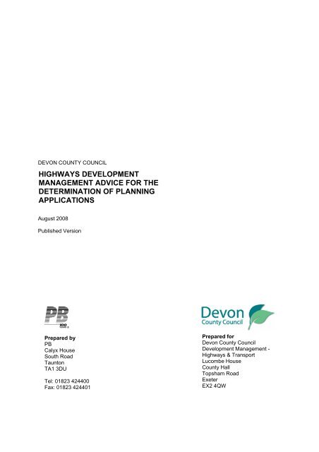 Highways Development Management Advice - Devon County Council